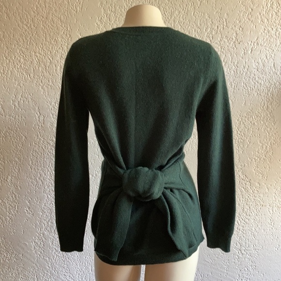 𝅺ANTONIO MELANI  100% cashmere “LESLEY” dark green sweater.XS - Picture 6 of 8